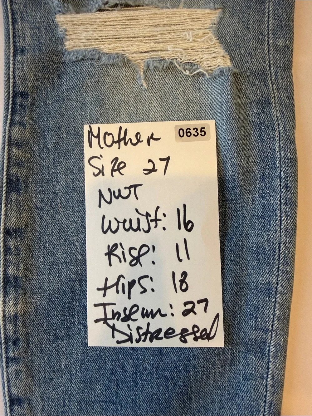 MOTHER Looker Ankle Step Fray Jeans 27 Exposed Secret Sister Distressed NWT